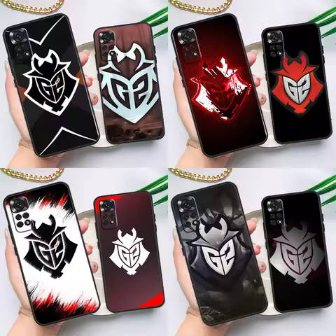 G2 ESports Case For Xiaomi Redmi Note 10 11 Pro 8 9 12 Pro 11S 10S 9S Redmi 9 10 12C 9C 10C Back Cov