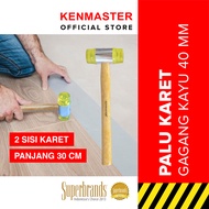 Kenmaster Palu Karet 40mm Gagang Kayu Kuning - PLKR009