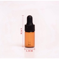 3ml Amber Glass Bottle Dropper Bottle ~ ready stock / Empty bottle / 3ml 精油滴管瓶