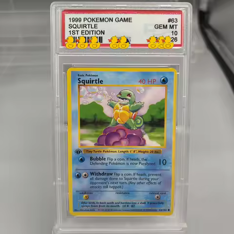 DIY PTCG Rating Card Collection Card 1999 SQUIRTLE 1ST EDITION IVYSAUR 63/102 Copy 10Points Rating C