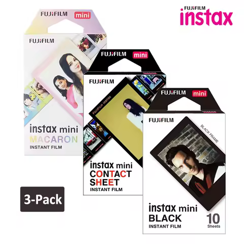 Fujifilm Instax Mini Film 3 Packs Macaron/ Black/ Contact Sheet For Fujifilm Instant Camera Mini 12 