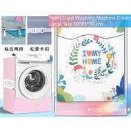 Drum Washing Machine Cover Large Size 60*85*70 cm Front Load Washing Machine Waterproof Sunscreen Cover Front Open Washing Machine Universal Dust Cover 10-12kg