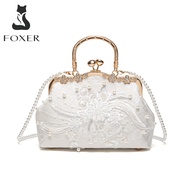 กระเป๋าสะพายไหล่กระเป๋าสะพาย FOXER ใหม่กระเป๋าสไตล์จีนสำหรับผู้หญิงกระเป๋าเล็ก