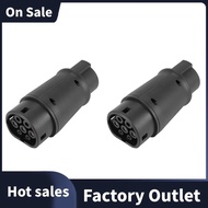 2PCS EVSE EV Adaptor 32A J1772 Type 1 to Type 2 Plug EV Adapter, Electric Cars Vehicle Charger Charg