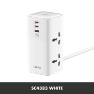 LDNIO 70W PD MULTIFUNCTIONAL UNIVERSAL DESKTOP POWER ADAPTER WITH USB PORTS TYPE-C 200CM TOWER EXTEN