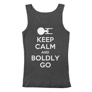 GEEK TEEZ Keep Calm and Boldly Go_Men's Tank Top