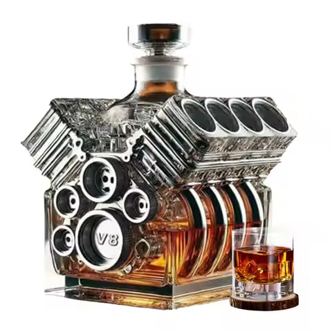 Whiskey Bottle Alcohol Decanter V8 Engines Shape Wine Decoration Bar Gadgets for Tequila Bourbon Bra