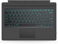 MoKo Type Cover Fit Microsoft Surface Pro 7 Plus/ Pro 7/ Pro 6/ Pro 5/Pro 4/Pro 3 Ultra-Slim Wireless Bluetooth Tablet Computer Keyboard with Trackpad 7-Color LED Backlit Rechargeable Battery