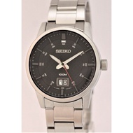 Seiko Unisex SUR269P1 (Seiko Quartz Men's BK Metal Band SS 100M D 42mm) Watch   Unisex