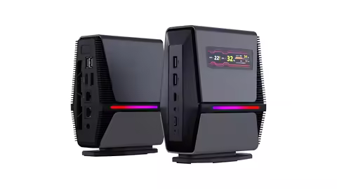 SZBOX X6 Mini PC 3.49" Screen AMD R7 8845HS Win11 Pro WiFi 6E BT5.3 DDR5 5600MT/s M.2 SSD Full-funct