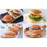 [WHOLESALE] Frozen Premium Burger Bun Oblong Bun Sausage Bun Sosej Seeded Burger Roti Bun Oblong Bur