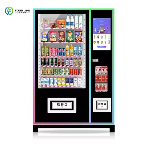 Cold Drink Vending Machine Smart Snack Vending Machine 24 Hours Service Food Drink Self Vending Mach