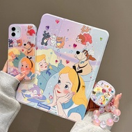 CrashStar 360° Rotating Stand Sweet Princess Leather Shockproof Tablet Case For iPad Mini 6 iPad 9.7 5th 6th Air 3 4 5 iPad 10.2 7th 8th 9th 10th Gen iPad Pro 11 inch 2022 2021 2020 Cute Cartoon Flip Hard iPad Cover Casing With Rotatable Holder Hot Sale