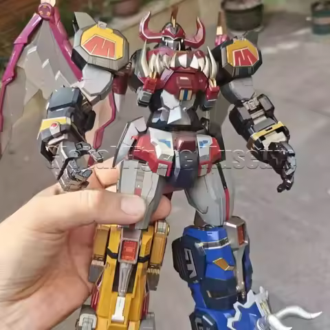 In Stock New Model ZL-01 KO FLAMETOYS BEAST Lord Dragon Caesar Megazord Machine Model Collection Gif