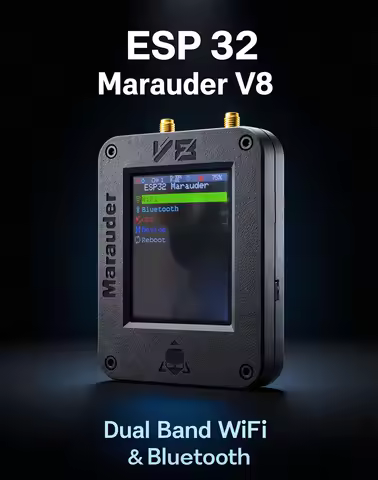Marauder V8 ESP32-C5 Predator Device 2.8 Inch Touch Display Dual Band WiFi Bluetooth GPS Support 2.4