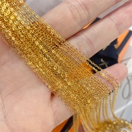916 Gold Necklace Rantai Leher Emas/916 Gold Chain O-Link Necklace
