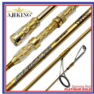(5'6ft - 7'0ft) Ajiking Platinum Gold Spinning Fishing Rod Joran Ikan