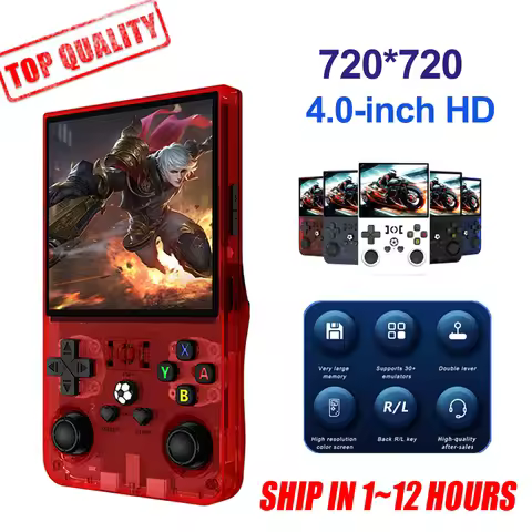 R36 Max Original Console Handheld Game Players 4inch IPS Screen Open Source Console Retro Pocket Vid