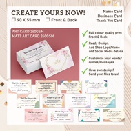 [100-500pcs] Thank You Card/Business Card/ Name Card Printing / Front & Back/ Card Printing