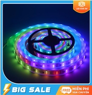 Led dây dán 5050 RGB không phủ keo SILICON keo dán 2 mặt tiện dụng dùng trang nội thất thiết kế thi