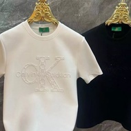 100% Authentic Calvin Klein Baju-T lelaki CK overprint logo tee | unisex shirt slim fit cotton Baju 