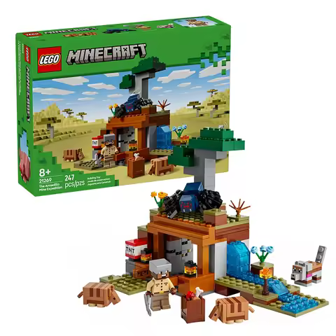 LEGO Building Blocks My World 21269 Armadillo Mine Boys, Girls, Children's Splicing Toys Birthday Gi