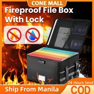 File Box with Lock Office File Organizer Envelope for Documents Fireproof Document File Organizer
