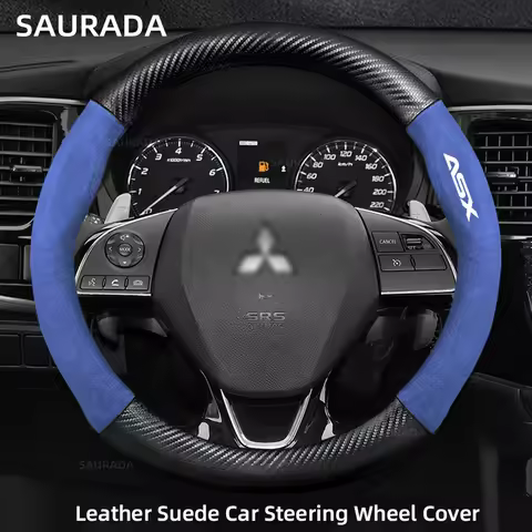 Genuine Leather Suede Car Steering Wheel Cover, For Mitsubishi ASX 2011 2012 2013 2015 2016 2017 201