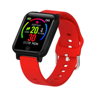 #N/A - F29體溫檢測手環智慧心率血壓日語說明書手環測體溫手錶高溫報警（紅色）#Q901021764