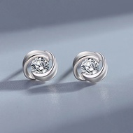 PT950 Platinum Earrings Female Love Heart Earrings 18K Platinum Earrings Light Luxury Niche Design H