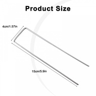 Tent Pegs U-shaped Ground Nail 10Pcs Camping Galvanized Steel Nail Ground U