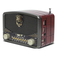 多波段便攜式收音機 內置揚聲器老年人復古唱戲機（紅色 14cm * 8cm * 10cm ）