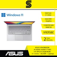ASUS VIVOBOOK A1404V-AAM171WS - Laptop ( 14"/I7-1355U/8GB DDR4/512GB PCIE G4X4 NVME SSD/INTEL UHD/W1