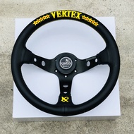 พวงมาลัยหนัง VERTEX 13นิ้ว Universal Racing รถสปอร์ตพวงมาลัย