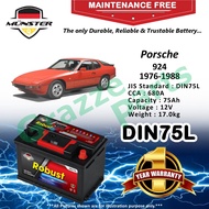 Münster Robust MF CMF DIN75 | DIN75L | 57539 (75AH) Car Battery Bateri Kereta for Porsche 924 1976-1