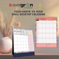 [SG] COLLINS 2026 Monthly Desk/Family Calendar [Evergreen Stationery]