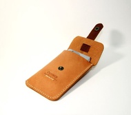 小橘皮 植鞣牛皮 名片夾/名片套/卡片夾 抽拉設計 名片自動出現