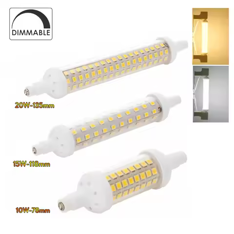 Dimmable R7S LED Bulb 78MM 118MM 135MM Corn Light Warm/Cool White 10W 15W 20W 2835SMD Energy Saving 
