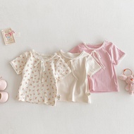 |W91 W91|Ear Summer Lace Little Princess Elegant Ribbon Short-Sleeved Top Infant Newborn Short
