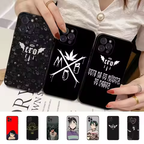 C.R.O Crocraxker Rapper Phone Case Silicone Soft for iphone 16 15 14 13 12 11 Pro Mini XS MAX Plus X