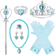 7pcs Crown Headbands Gloves Wand Princess Frozen Elsa Anna Accessories