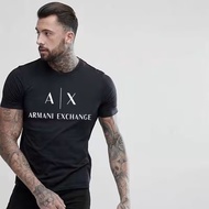 Original Armani Exchange AX t shirt half sleeve classic soft cotton full screen large LOGO AX t shir