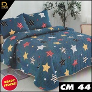 Cadar Patchwork Set 3IN1 Bed Sheet Queen Size Cotton Bedsheet Set Bedding Hajar Style New Upgrade 20