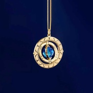Arcane Jinx Blue Rose Necklace Game Accessories Pendant Gift / Arcane Rotatable Hextech Crystal Zirc