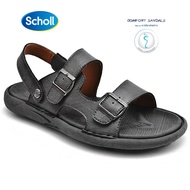 Scholl รองเท้าสกอลล์-ไบโอ ราฟา Rafa รองเท้าแตะสวม ผู้ชาย รองเท้าสุขภาพ รองรับอุ้งเท้า สำหรับภาวะเท้าแบน SCHOLL-BioM Concord Men Genuine Leather Sandals