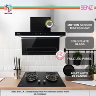 Senz SZ-CH3288AC STELLA L Shape Design Heat Pro intelClean Cooker Hood 1700 m3/h SZCH3288AC + SZGS38