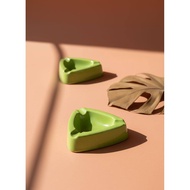 HIJAU MELAMINE ASHTRAY - TRIANGLE ASHTRAY - TRIANGLE MELAMINE ASHTRAY - CIGARETTE ASHTRAY - GREEN AS