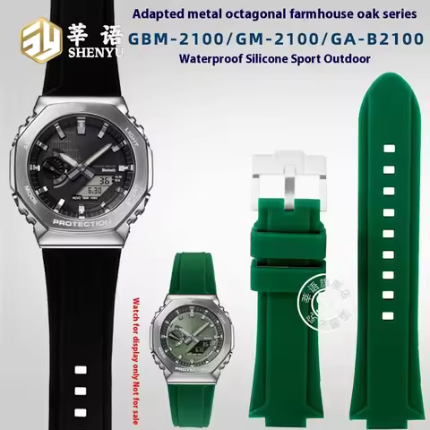 GA-2100 Specialized Silicone Strap For Casio's metal octagonal models GBM-2100/GM-2100/GA-B2100 wate