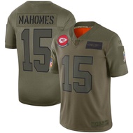 Nfl Jersey Patrick Mahomes Kansas City Chiefs Youth 2019 Salute To Service Game Jersey - Olive