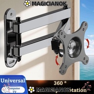 MAGICIANOK LCD Monitor Bracket, Wall Mount Rotatable Computer Bracket, Universal Extendable Sturdy 1
